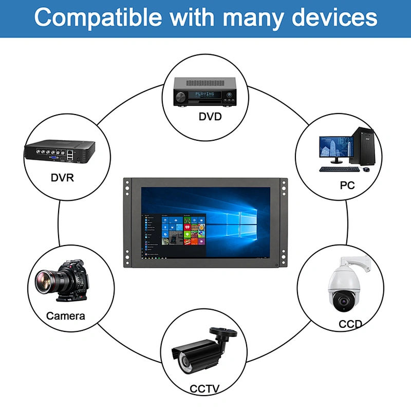 10points capacitive 12v 10.1 inch touch screen lcd display 10 inch cctv mini waterproof computer lcd monitors
