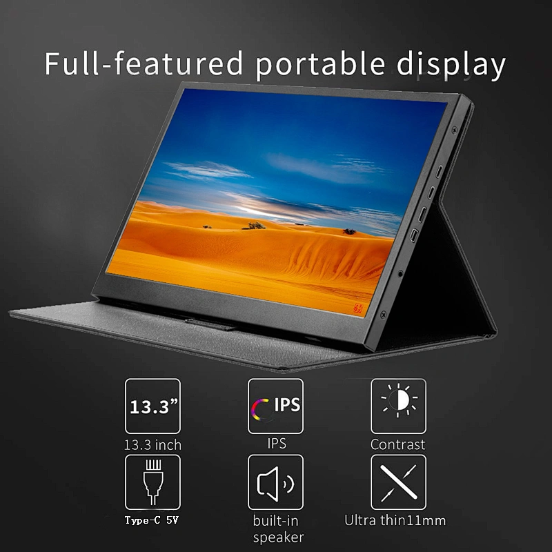 OSCY 13.3 Inch portable metal case 1920*1080 resolution lcd monitor for gaming