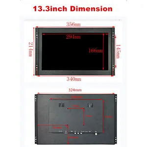 13.3 Inch open frame metal case 1920*1080 resolution lcd monitor for gaming
