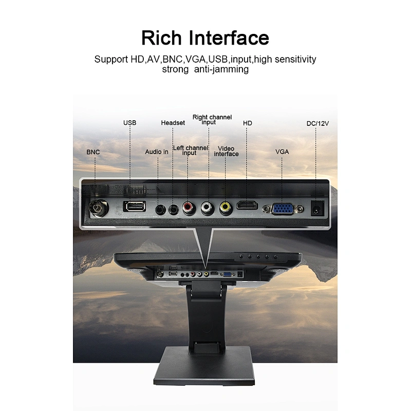 Top quality 15inch new model  LED capacitive touch screen monitor for karaoke