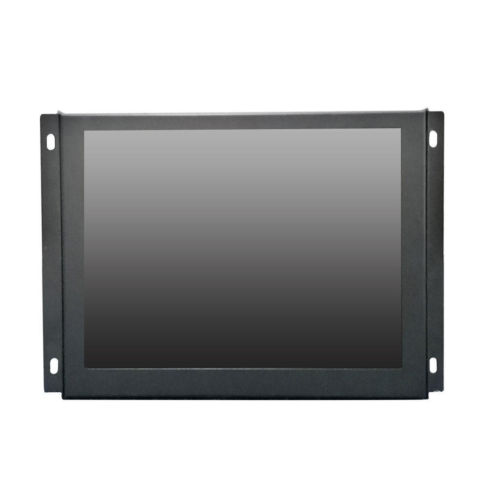 High Brightness Industrial Metal Frame Wall Embedded Mount  Open Frame 8 Inch oem 1000 Nits Lcd Monitor