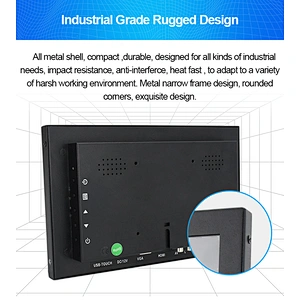 10 10.1 Inch Open Frame Touch Sreen Monitor Hdmi Metal Case Monitors