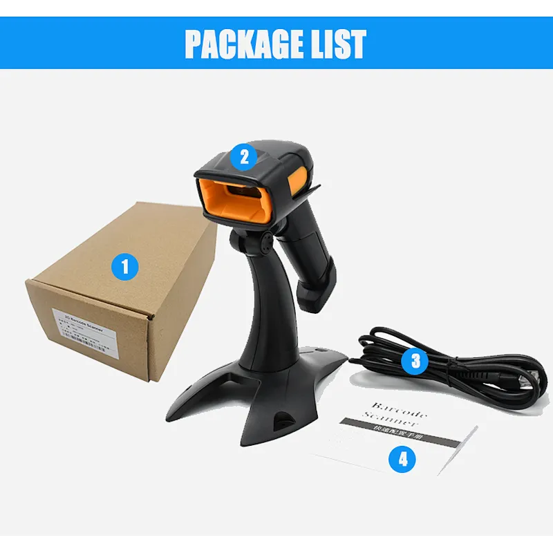 handheld QR code Scanner Android Barcode Scanning Gun 1D 2D USB handheld barcode scanner