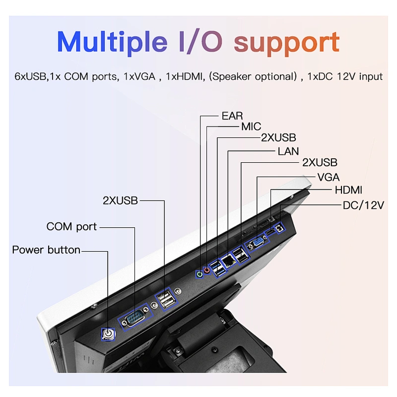 Shop Retail Restaurant pos system  Window os Dual Screen Touch Screen POS Machine