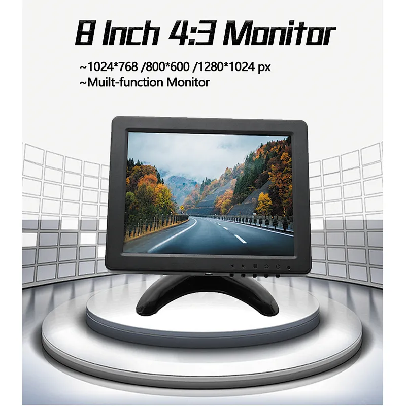 8 Inch High Brightness Monitor LCD TFT Touch Screen Display HDMI DVI VGA 4:3 Touch Screen Monitor Vesa 75 OEM Monitor