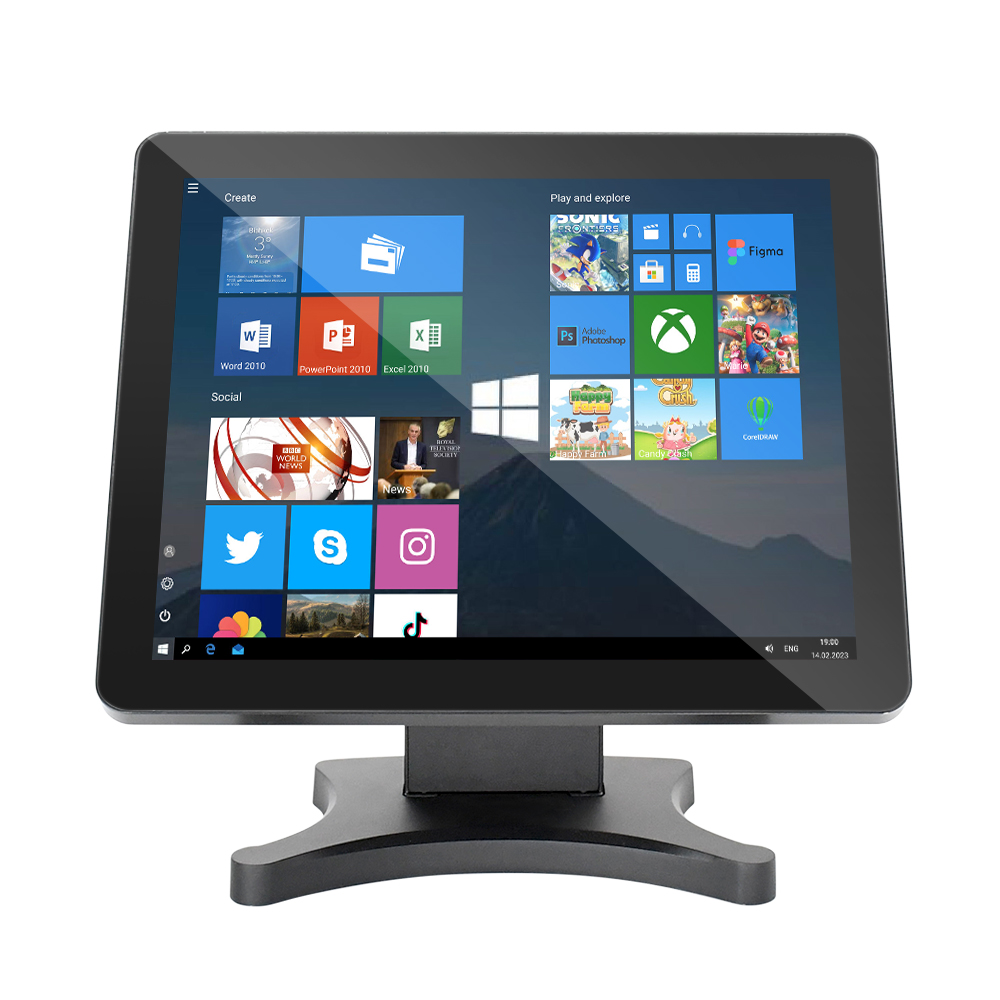15/17 inch 10 points capacitive touch all in one touch pos system for restaurant