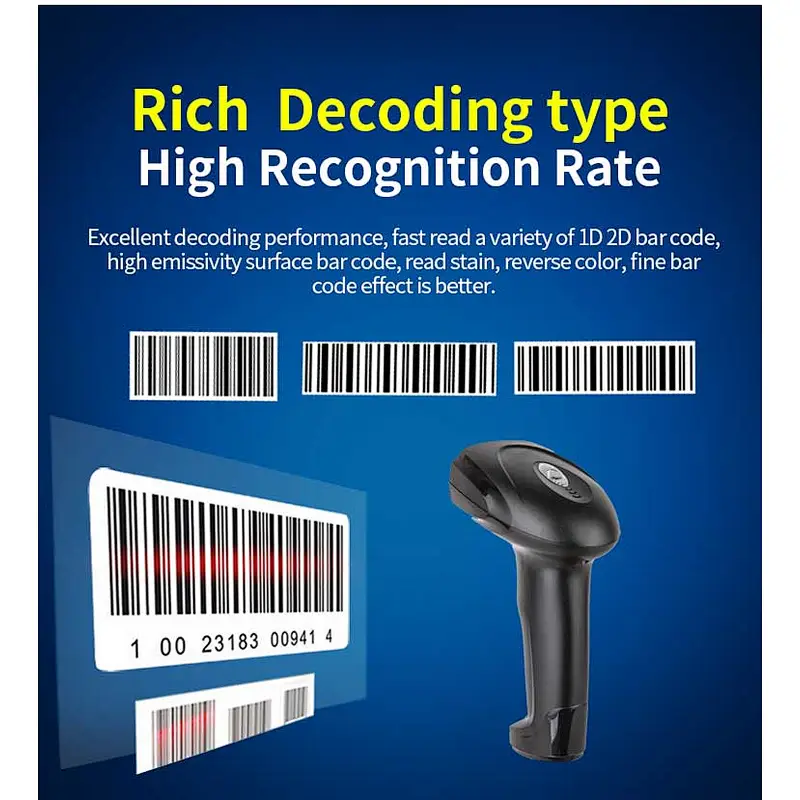 Factory price 1D 2D QR Bar code Reader Scanners Handheld  Barcode Scanner Gun