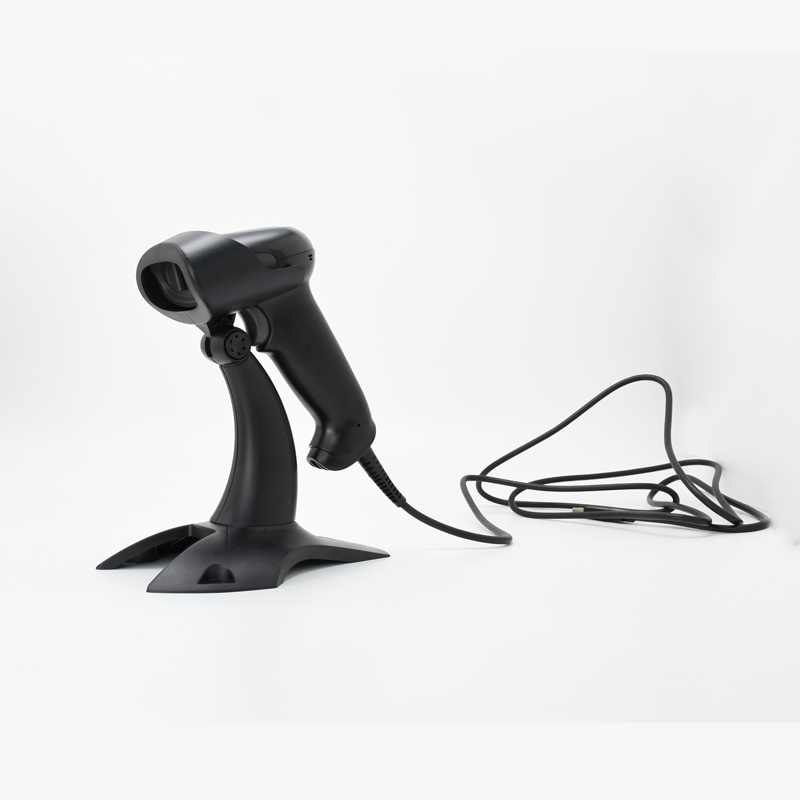 Support ID number OCR recognition  2D wired barcode scanner  COMS barcode scanner with stand