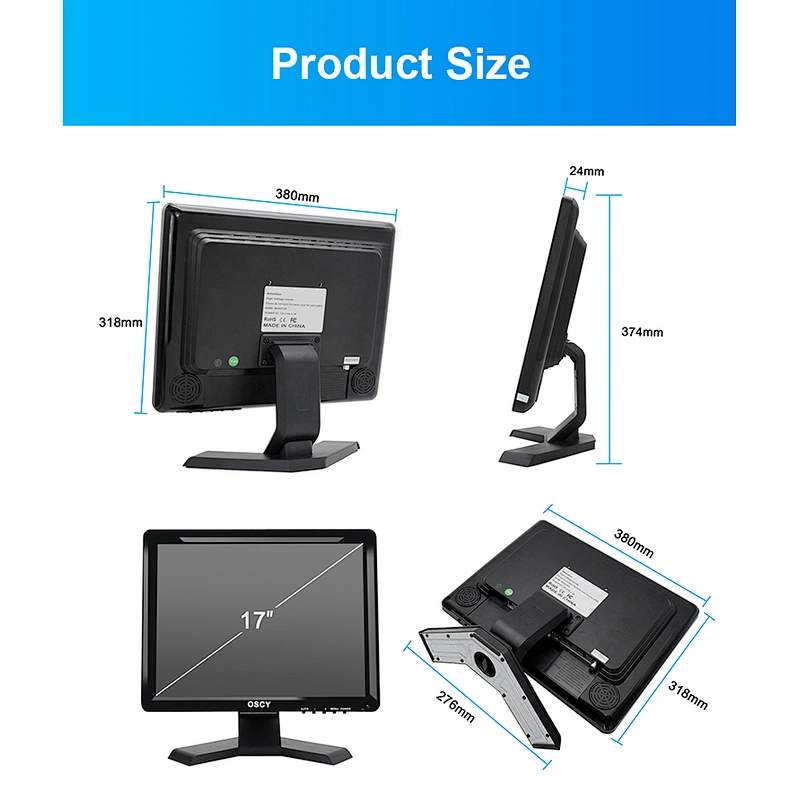 17 Inch  Capacitive LCD Computer Touch Screen Monitor Screen LCD VGA Monitor