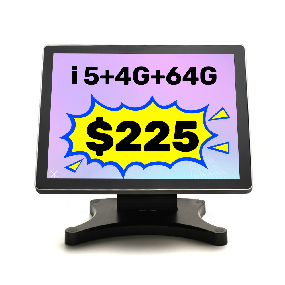 OscanPOS 15'' touch screen true flat fanless all in one  windows 11 POS systems