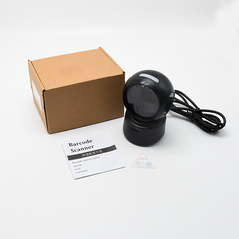 Wired Pos Desktop Bar Code Scanner 2d Qr Code Reader Stationary Omnidirectional Barcode Scanner for Supermarket
