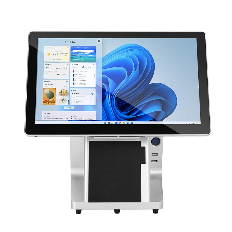Desktops All In One Pos Machine Cash Register With 58mm/80mm Receipt Printer Scanner Card Reader Point Of Sale