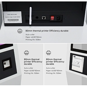 21.5/23.8/32 '' wall mounted kiosk touch screen self ordering kiosk printer self service payment kiosk for supermarket