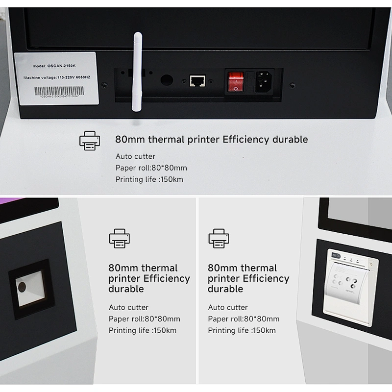 21.5 24 32 Inch Restaurant Automatic Touch Screen Unattended Self Ordering Self Service Payment Kiosk Machine Android /Win kiosk