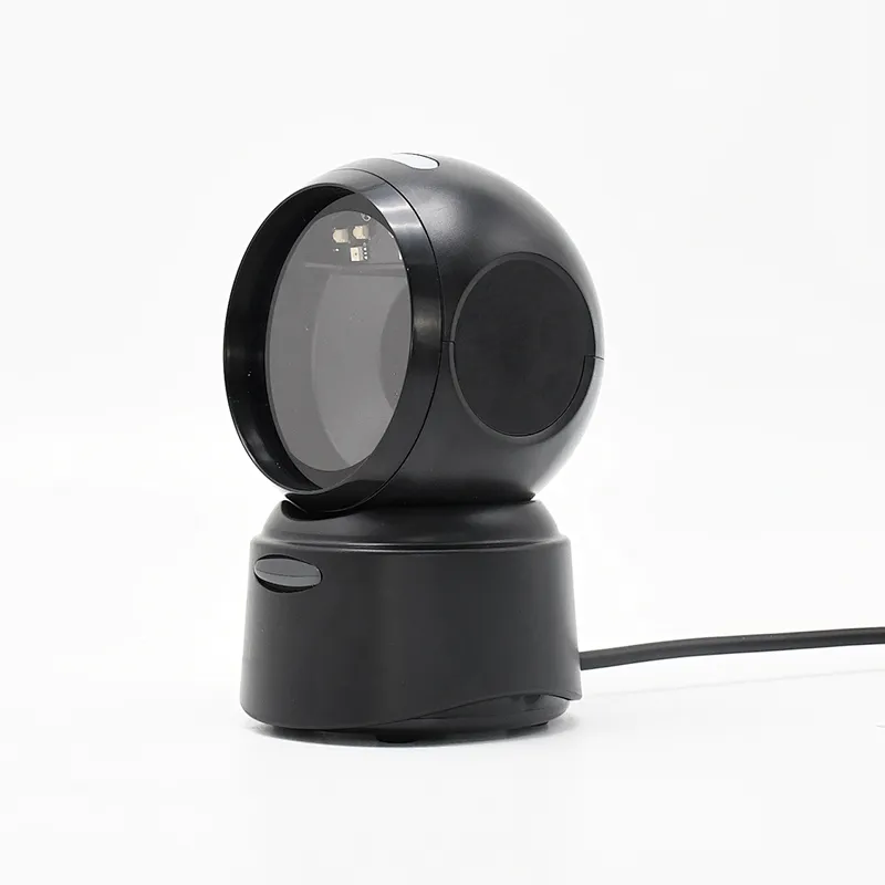 2D CODE Reader Image Desktop Barcode Scanner Reader Supermarket Library Pharmacy Retail Wired QR Code Scanner Black USB Stock