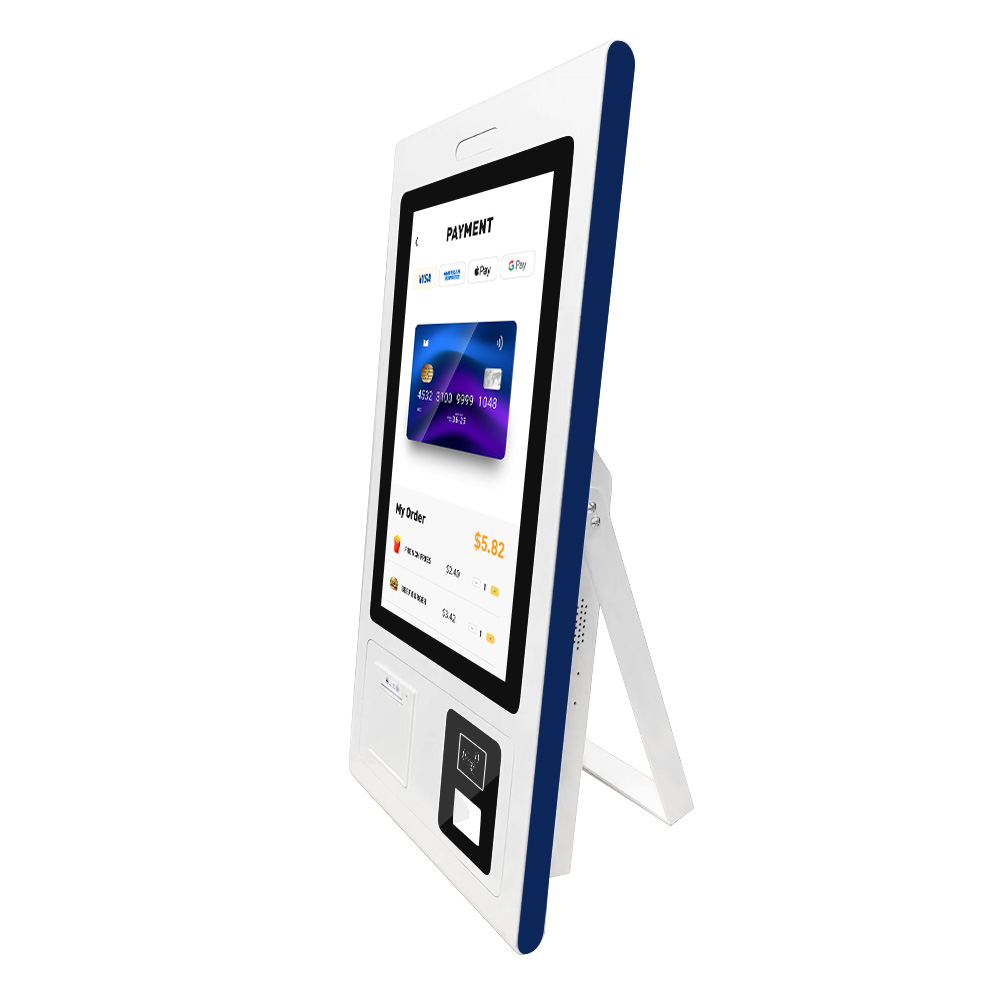 Self Service Payment Kiosk 21.5/ 27/ 32 Inch Touch Screen Self Ordering Restaurant Kiosk Software Self Checkout Payment Kiosk