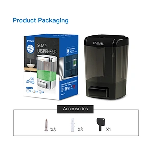 Best selling 700ml plastic ABS hotel use good quality SVAVO liquid manual soap dispenser