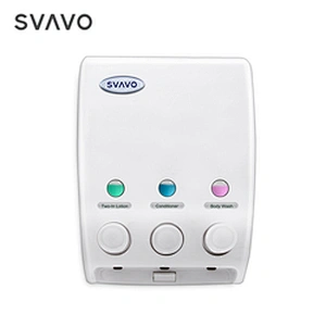 SVAVO Hot Sale Wall-Mount Bathroom Triple Manual Shower Soap Dispenser