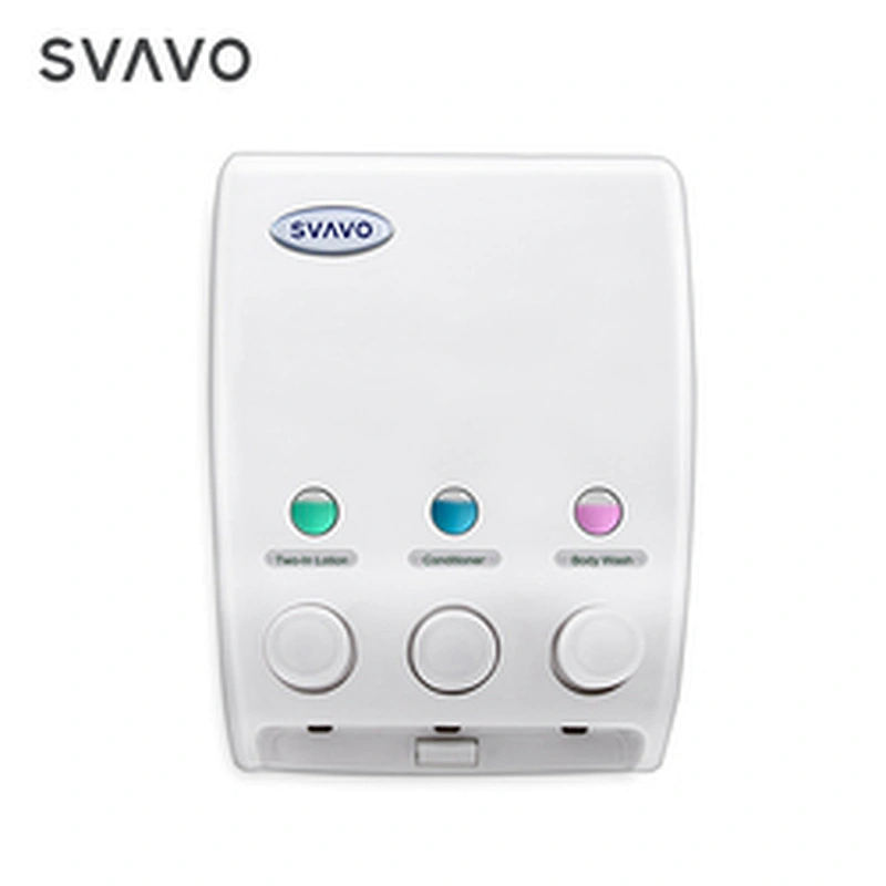 SVAVO Hot Sale Wall-Mount Bathroom Triple Manual Shower Soap Dispenser