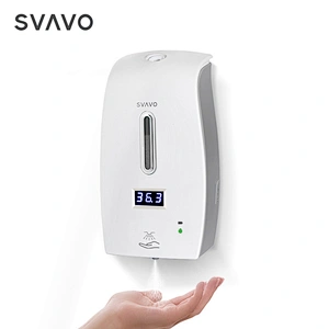Wall Mounted Smart Sensor Alcohol Hand Sanitizer Spray Soap Dispenser With Automatic Hand Thermometer Instrument Temperature