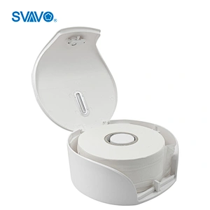 SVAVO Jumbo Roll Paper Towel Dispenser Holder Visible Window Roll Paper Towel Holder Lockable For Toilet
