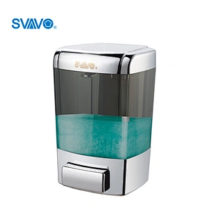 SVAVO ABS Plastic White Hand Press Soap Dispenser Wall-mounted Hand Sanitizer Dispenser