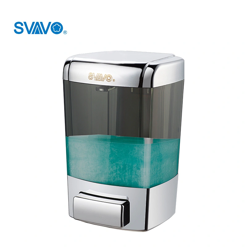 SVAVO ABS Plastic White Hand Press Soap Dispenser Wall-mounted Hand Sanitizer Dispenser