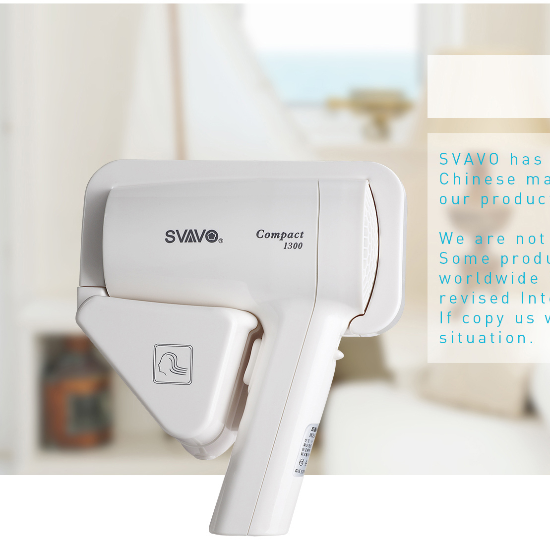 Hotel Hair Dryer Cold And Hot Air Wall Mounted Hair Dryer 1300 Watt For Hotel Bathroom