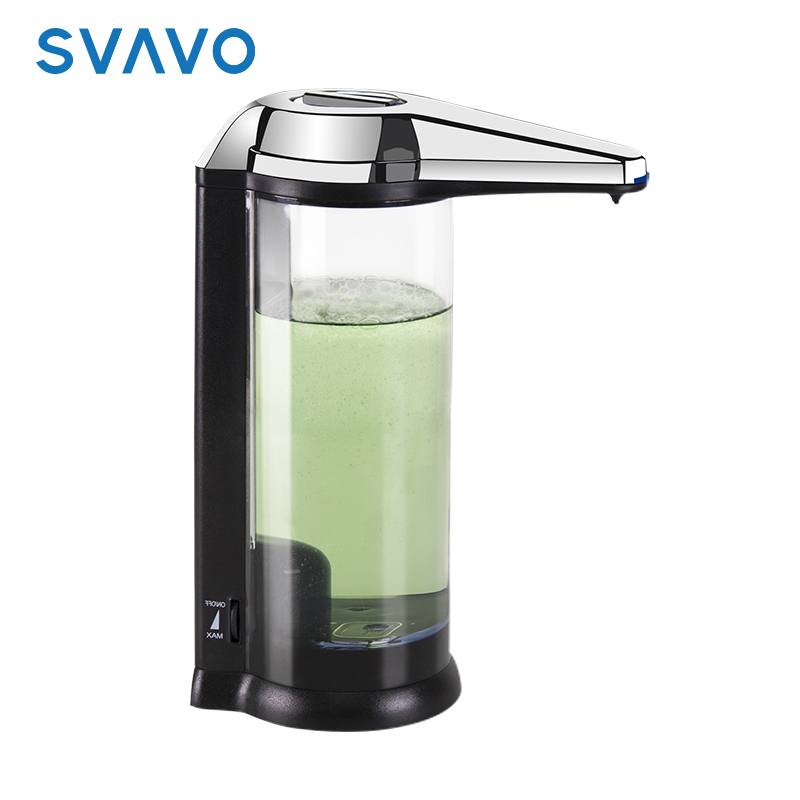 AA Battery Powered Hand Free Auto Motion Sensor Automatic Liquid Soap Dispenser For Bathroom V-470