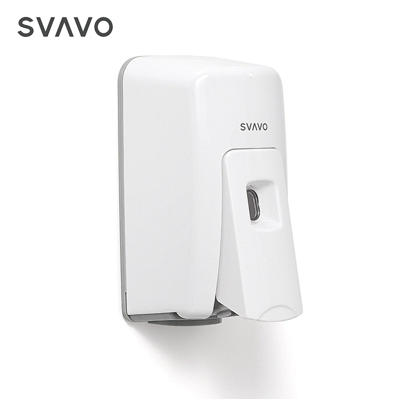 SVAVO Plastic Wall Mounted Soap Dispenser 600ml Spray Hand Manual Soap Dispenser