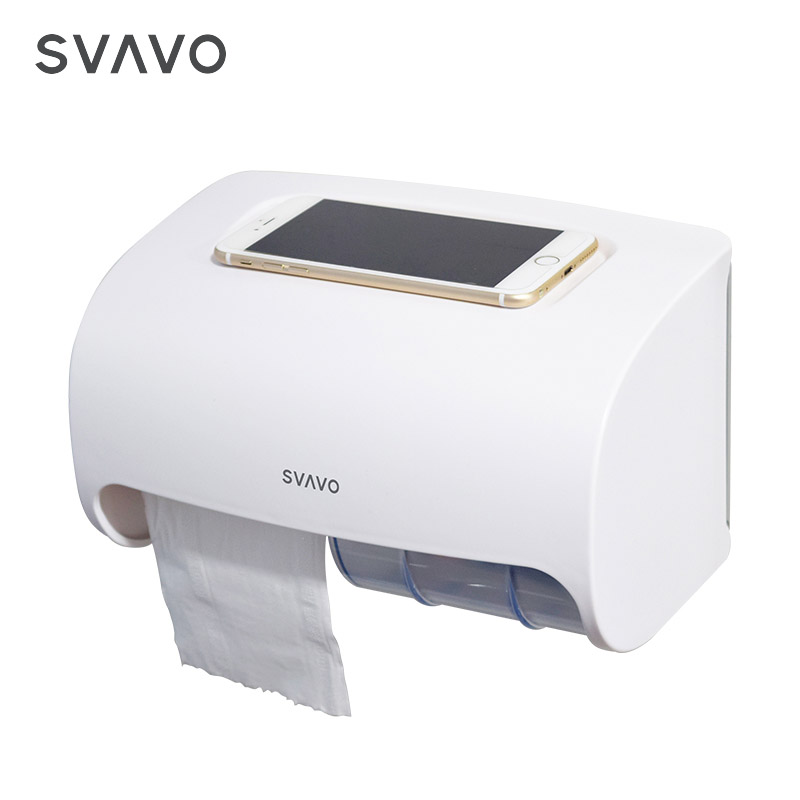 SVAVO Luxury Toilet Paper Holder Tissue Box Double Roll Paper Towel Dispenser