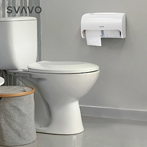 SVAVO Toilet Double Jumbo Roll Paper Towel Dispenser Twin Roll Tissue Dispenser