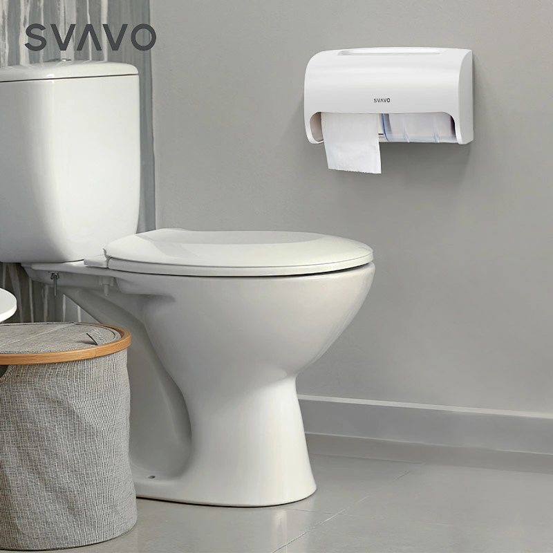 SVAVO Toilet Double Jumbo Roll Paper Towel Dispenser Twin Roll Tissue Dispenser