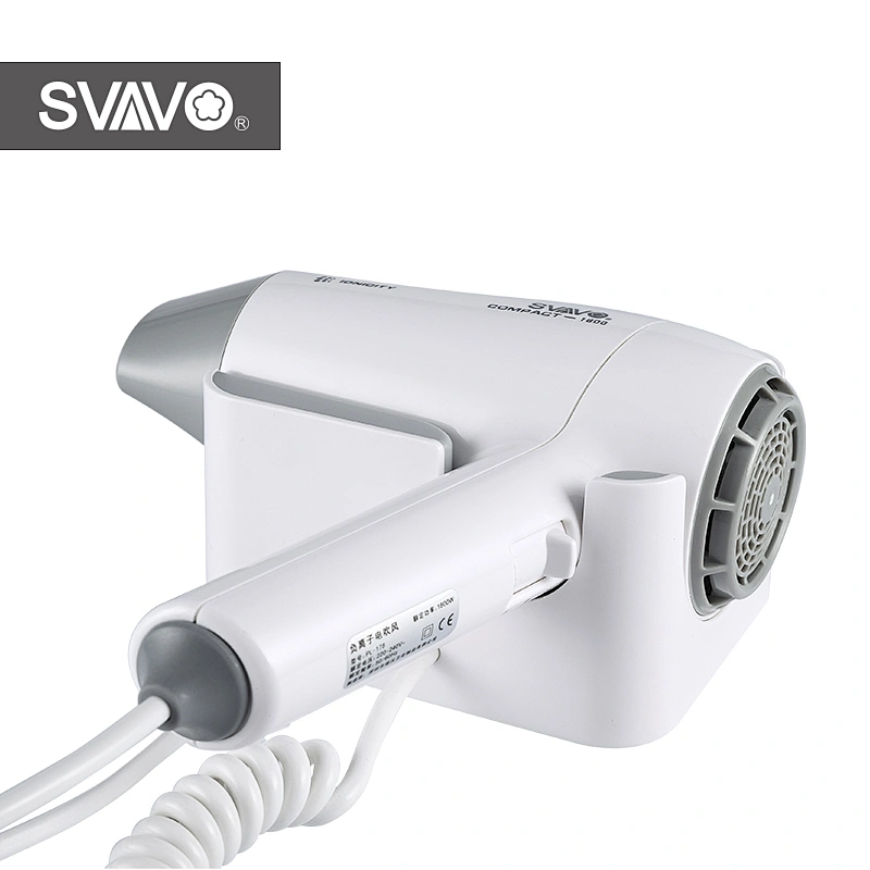 Wall Mounted Hotel Ionic Hair Dryer Super Energy AC Motor Electric Hair Dryer 3 Speed Settings