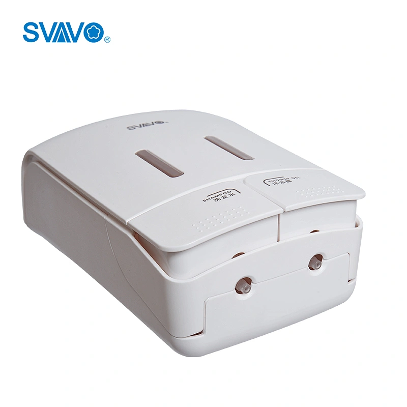 SVAVO Wall Hanging Manual Hand Washing Soap Dispenser Wall Mounted Hotel Shower/public Place Top ABS Plastic PL-151052 550ml*2