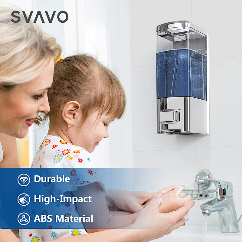 Wall Mount Manual Liquid Soap Dispenser Chrome Hand Sanitizer Dispenser V-8501
