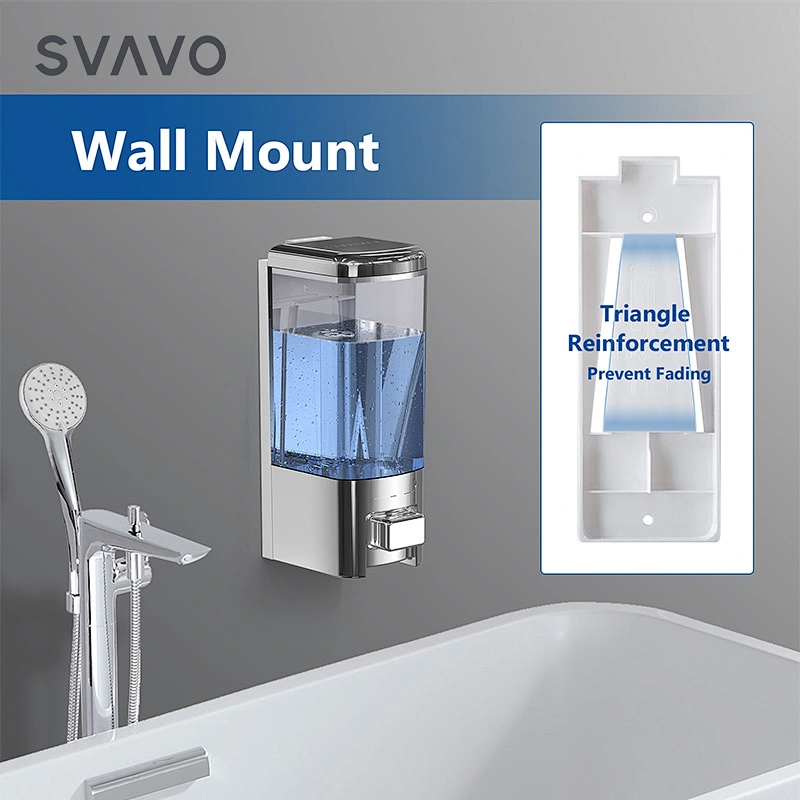 Hotel Wall mount shower dispenser White Chrome 500ml dispensador de jabon liquido hand wash dispenser