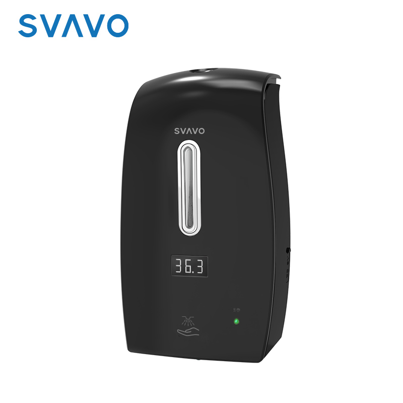 Electric sensor automatic alcohol body temperature measurement dispenser 600 ML liquid soap dispenser