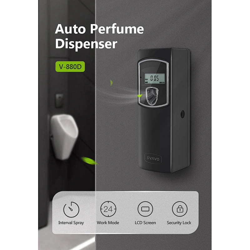 Wall Mounted Spraying Air Freshener Disinfection Touchless Liquid Perfume Fragrance Dispenser with LCD Eco-friendly