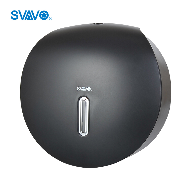 SVAVO Jumbo Roll Paper Towel Dispenser Holder Visible Window Roll Paper Towel Holder Lockable For Toilet
