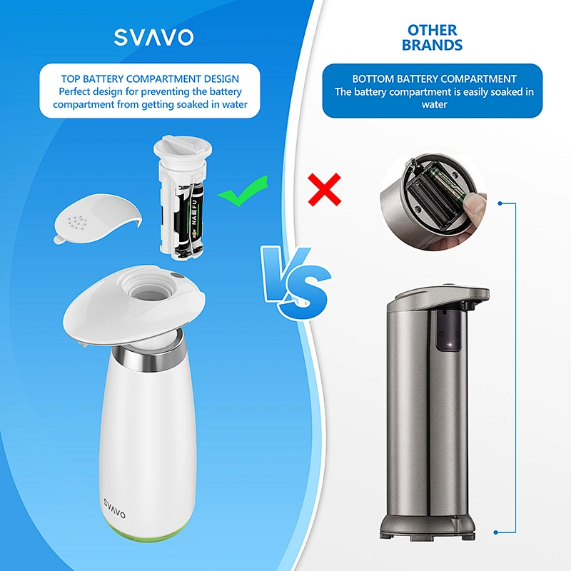 Waterproof induction IPX4 tabletop infrared sensor hand soap liquid dispenser touchless 350ml automatic liquid soap dispenser