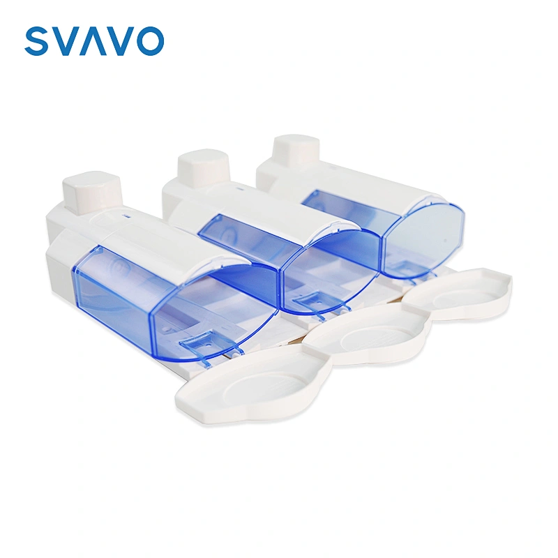 Wholesale clear bathroomABS wall mounted shampoo shower soap dispenser