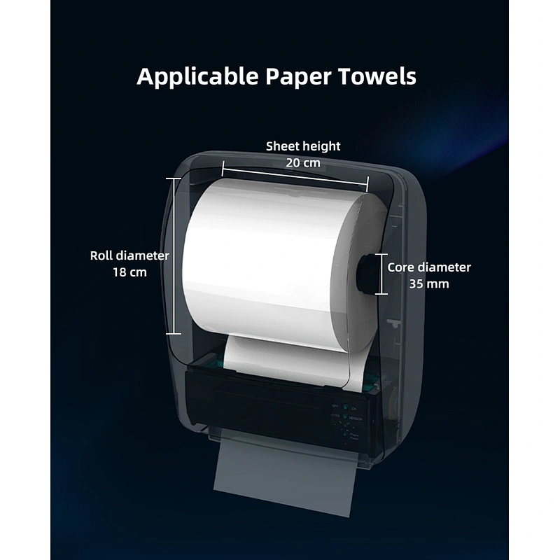 SVAVO Auto Cut Paper Dispenser Plastic Bathroom Auto Cut Toilet Paper Towel Dispenser