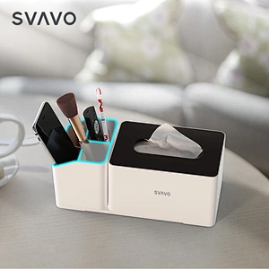 SVAVO Brand New household office desktop tissue storage napkin holder plastic sanitary napkin storage box