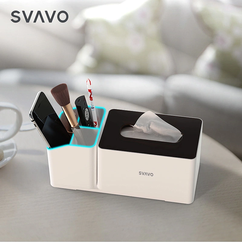 SVAVO Brand New household office desktop tissue storage napkin holder plastic sanitary napkin storage box