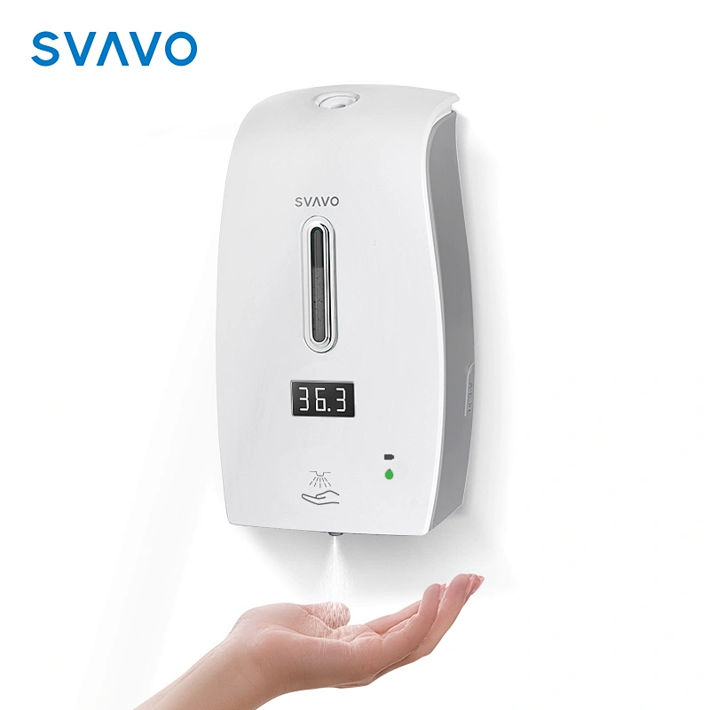 SVAVO automatic alcohol hand sanitizer thermometer 151049 temperature thermal scanner thermometer Dispenser