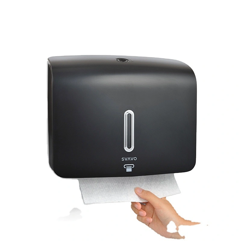 Wall mount Toilet Paper Holder with lock SVAVO hotel office bar shopping mall commercial toilet gummed towel paper dispenser