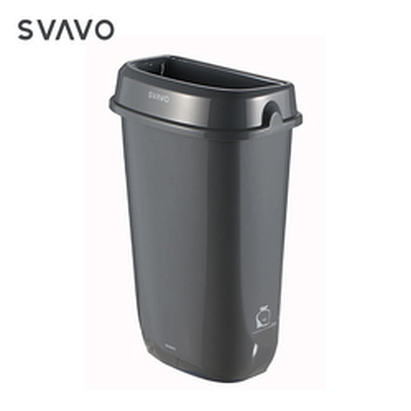 SVAVO Simple Slim LID Design Bathroom PP Plastic Bin Plastic Trash Can