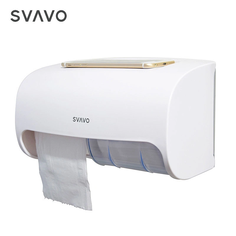 SVAVO Luxury Toilet Paper Holder Tissue Box Double Roll Paper Towel Dispenser