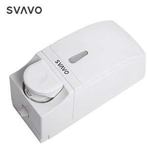 White Plastic Hotel bathroom hand wash wall mount Manual hand foaming soap dispenser